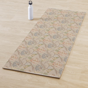 Decrative Organza Chintz Floral Design Yoga Mat