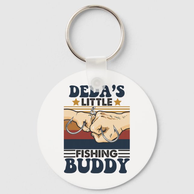Deda's Little Fishing Buddy Funny Fishing Partner  Key Ring (Front)