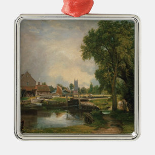 Dedham Lock and Mill, 1820 Metal Tree Decoration