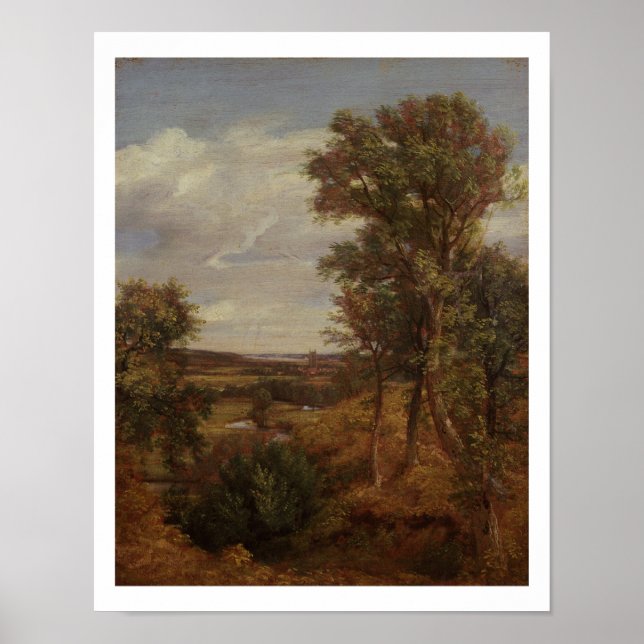 Dedham Vale, 1802 (oil on canvas) Poster (Front)