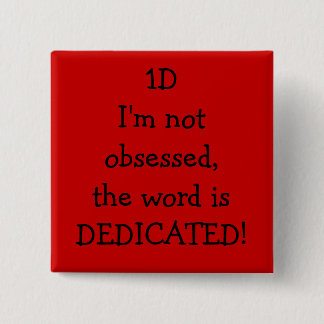 dedicated 15 cm square badge