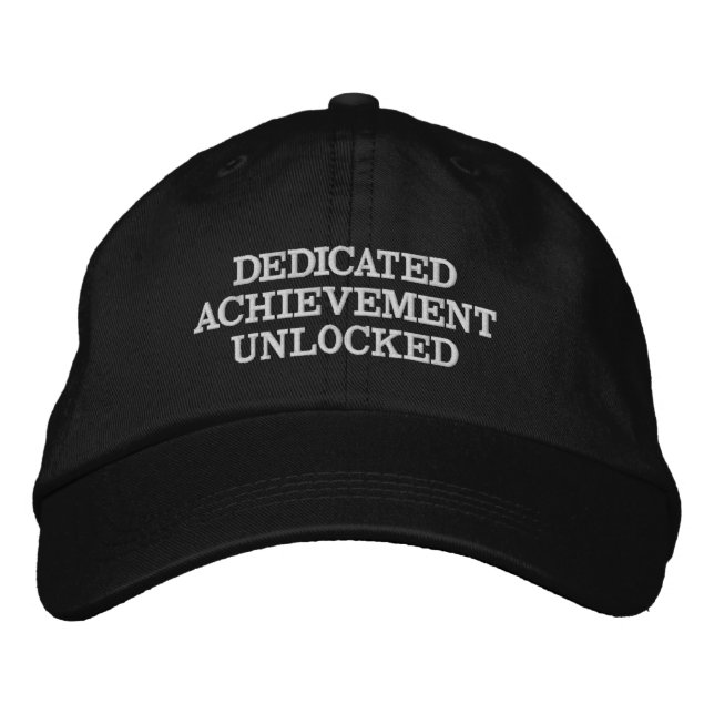 DEDICATED ACHIEMENT UNLOCKED EMBROIDERED HAT (Front)