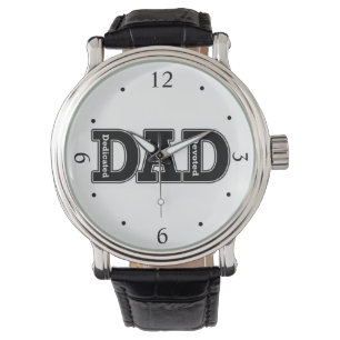 Dedicated and Devoted Dad Typographic Watch