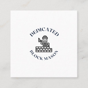 DEDICATED BLOCK MASON SQUARE BUSINESS CARD