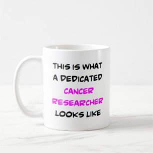 dedicated cancer researcher coffee mug