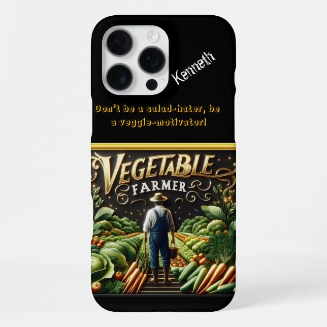 Dedicated Farmer Tending Lush Fields iPhone Case (Back)