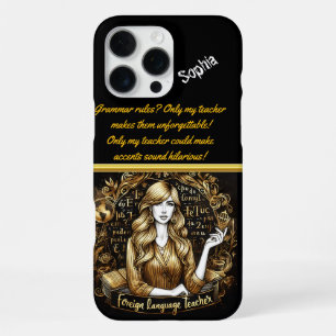 Dedicated Foreign Language Teacher Art iPhone 16 Pro Max Case