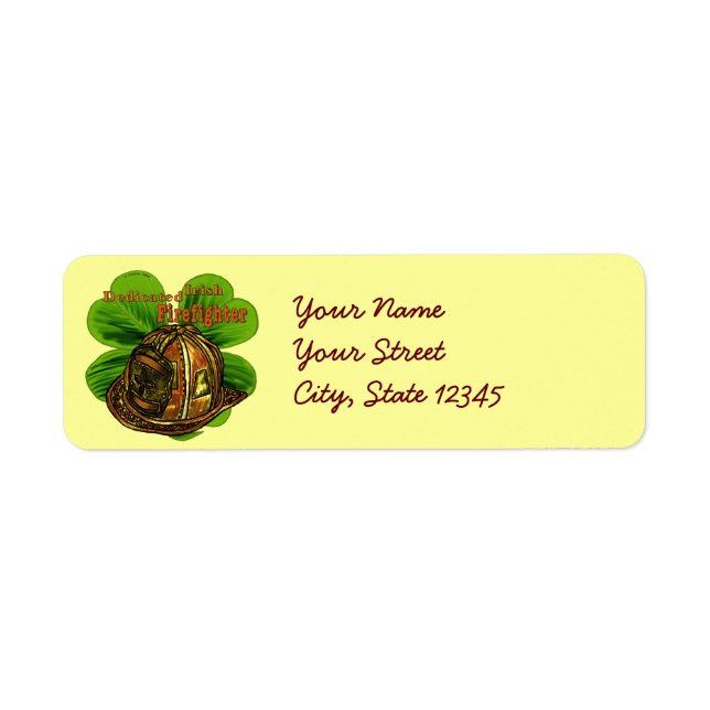 Dedicated Irish Firefighter address labels (Front)