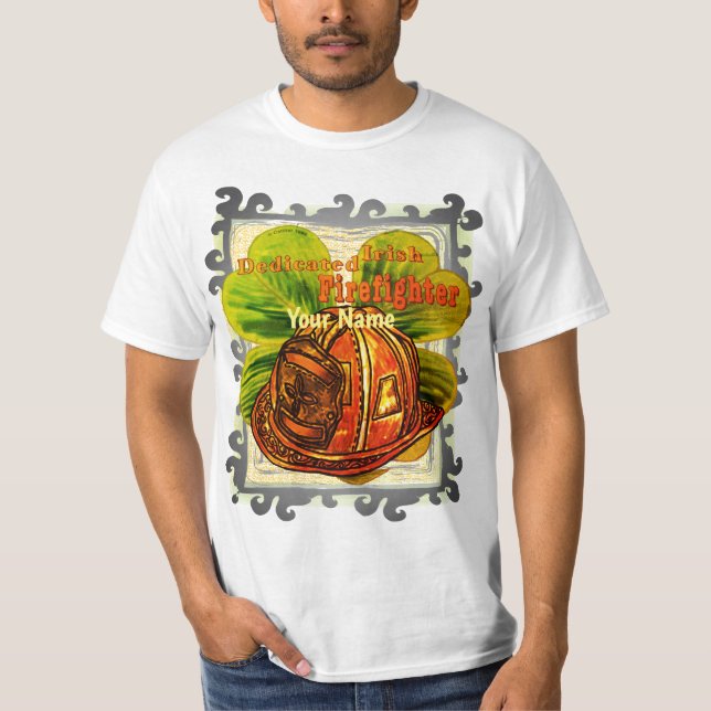 Dedicated Irish Firefighter t-shirt (Front)