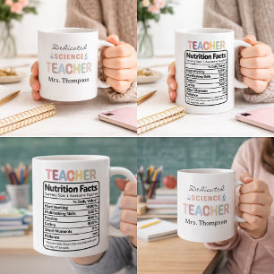 Dedicated Science Teacher Personalised Name Coffee Mug