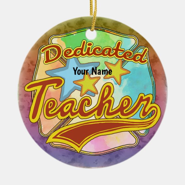 Dedicated Teacher ornament (Front)