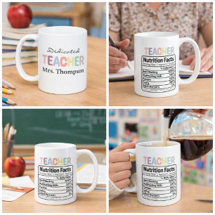 Dedicated Teacher Personalised Custom Name Coffee Mug