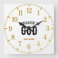 DEDICATED TO GOD COOL CUSTOMIZABLE BLACK TEXT