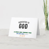 DEDICATED TO GOD COOL CUSTOMIZABLE BLACK TEXT