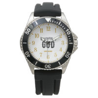 DEDICATED TO GOD COOL CUSTOMIZABLE BLACK TEXT