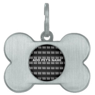 DEDICATED TO GOD COOL CUSTOMIZABLE WHITE  TEXT PET ID TAG