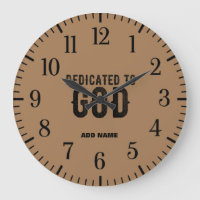 DEDICATED TO GOD CUSTOM BROWN COOL BLACK TEXT