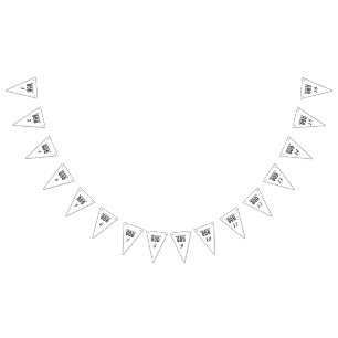 DEDICATED TO GOD  CUSTOMIZABLE COOL BLACK TEXT BUNTING 