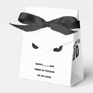 DEDICATED TO GOD CUSTOMIZABLE COOL BLACK TEXT FAVOUR BOX