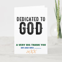 DEDICATED TO GOD  CUSTOMIZABLE COOL BLACK TEXT