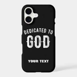 DEDICATED TO GOD CUSTOMIZABLE COOL WHITE TEXT
