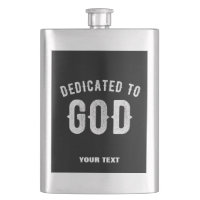 DEDICATED TO GOD CUSTOMIZABLE COOL WHITE TEXT