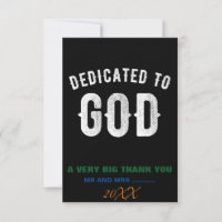DEDICATED TO GOD CUSTOMIZABLE COOL WHITE TEXT