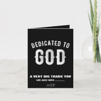 DEDICATED TO GOD CUSTOMIZABLE COOL WHITE TEXT