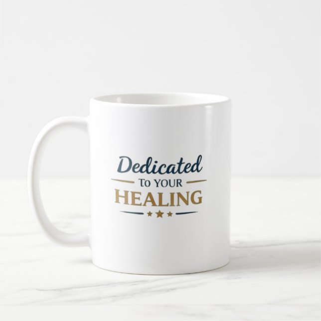 Dedicated to Your Healing Personalised Coffee Mug (Left)