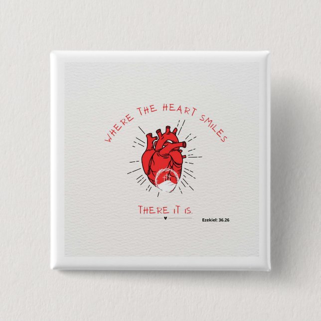 Dedication 15 Cm Square Badge (Front)