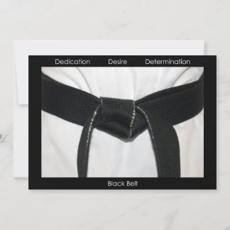 Dedication Martial Arts Black Belt Test Invitation