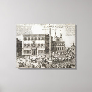 Dedication of the Obelisk in front of the Basilica Canvas Print