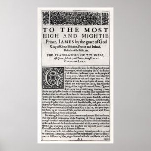 Dedication page in 'The Holy Bible' Poster