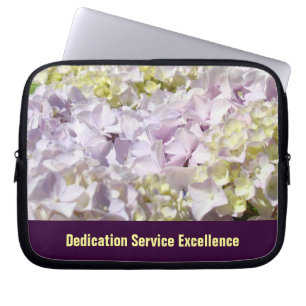 Dedication Service Excellence Laptop Sleeve Floral