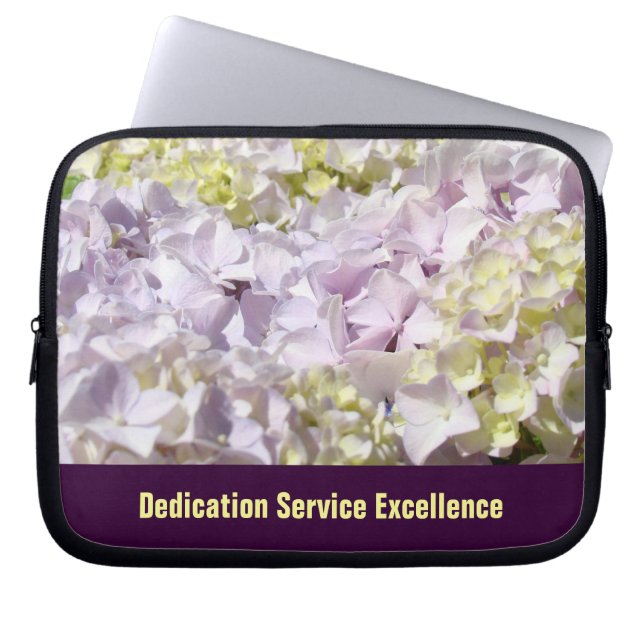 Dedication Service Excellence Laptop Sleeve Floral (Front)
