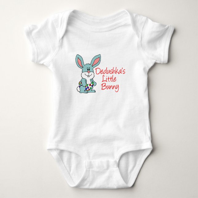 Dedushka's Little Bunny Baby Bodysuit (Front)