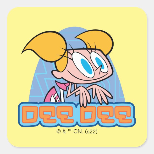 Dee Dee Character Name Graphic Square Sticker (Front)