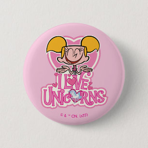 Dee Dee - I Love Unicorns 6 Cm Round Badge