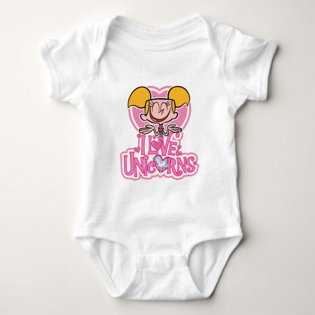 Dee Dee - I Love Unicorns Baby Bodysuit (Front)