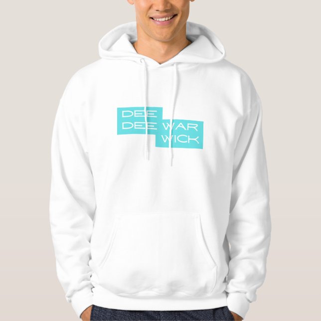 Dee Dee Warwick Turquoise Men's Hoodie (Front)