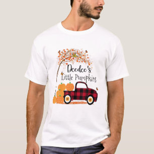 Deedee 'S Little Pumpkins Red Truck Autumn Art T-Shirt