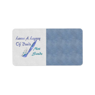 Deeds Not Seeds Label