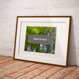 Deeds not word proverb poster