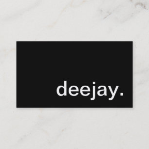 deejay. (colour customisable) business card