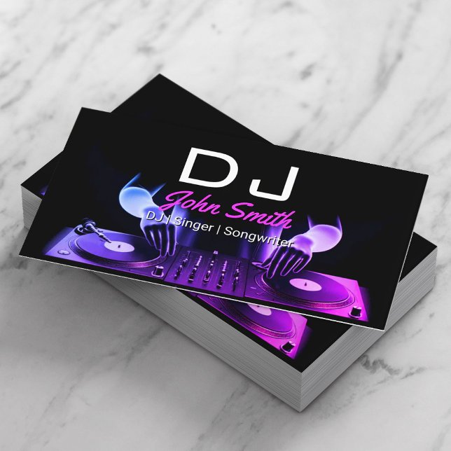 Deejay DJs Mixing Music Modern Music Event Business Card (Creator Uploaded)