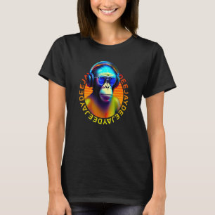 Deejay Monkey D J with headphones music T-Shirt