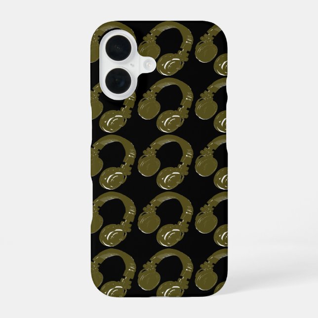 deejays headphone iPhone 16 case (Back)