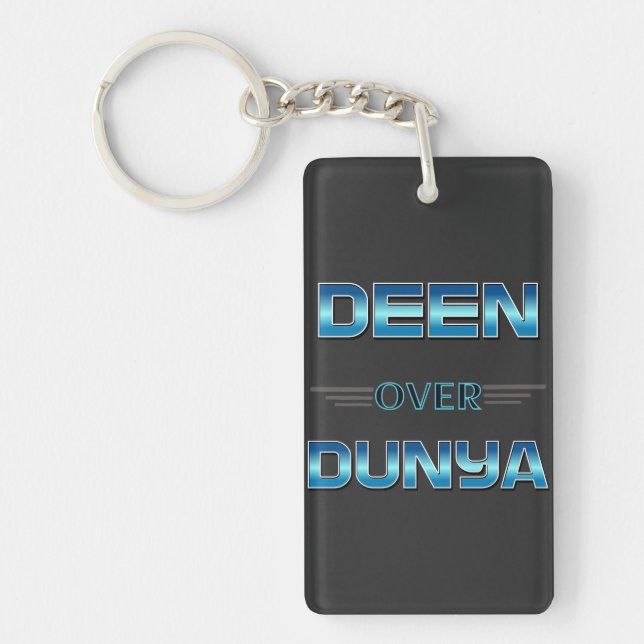 Deen Over Dunya.  Key Ring (Front)