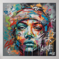 Deep and Intriguing Graffiti Art Poster