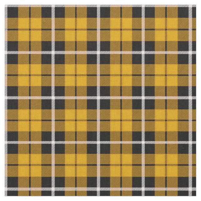 Deep Autumn Gold yellow white/black stripe Fabric (Close Up)